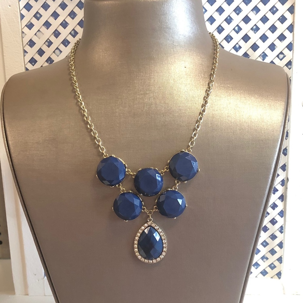 Stony Jewelry Blue Stone Statement Necklace